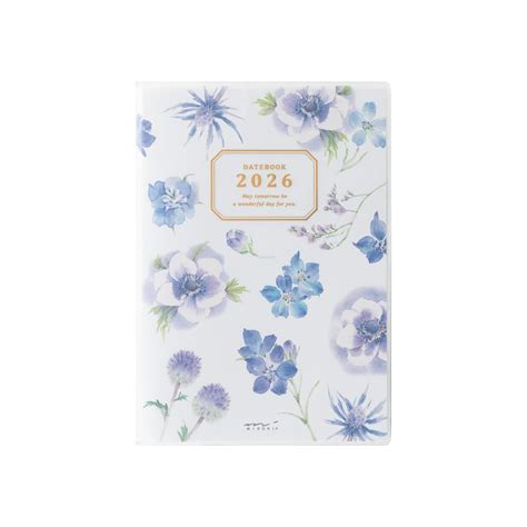 Midori Pocket Diary, 2026, B6, Weekly Country Time Floral Pattern, 223 ...