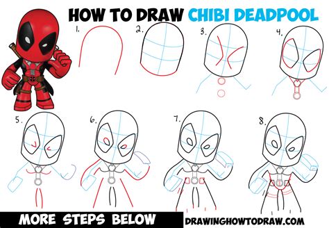 Image result for How to Draw Deadpool Step by Step Easy