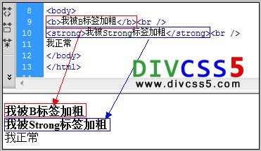 html 加粗与 加粗标签区别 - DIVCSS5