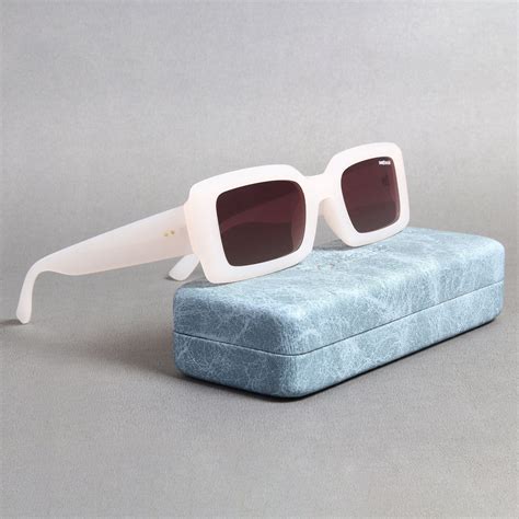 Victoria Beige Brown Polarized Rectangle Sunglasses