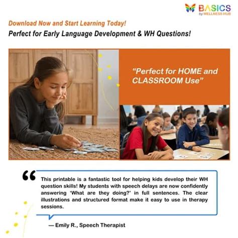 What Are They Doing? WH Questions Printable – Speech & Language Activity