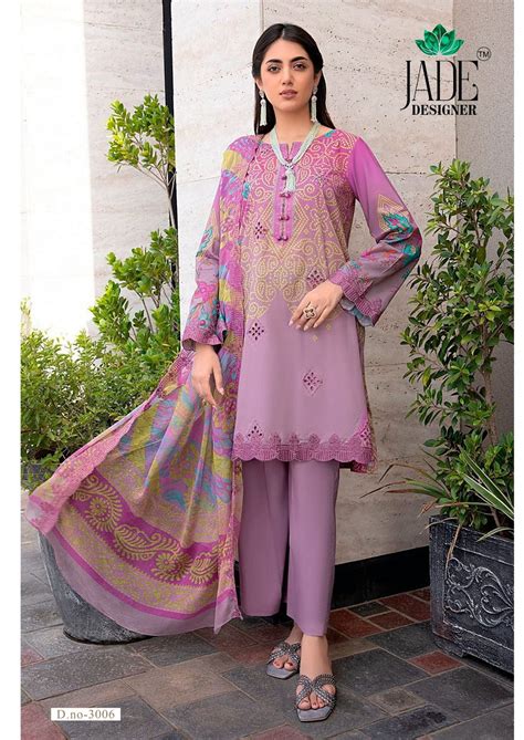 Jade D Ayesha Zara Vol 3 Lawn Cotton Printed Karachi Dress Material