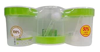 Buy Polyset Storage Containers - 1050ml, Set of 3, Green Online at Low ...