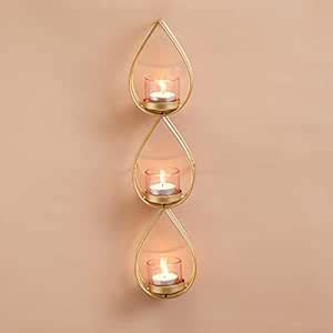 Buy Home Centre Corsica Kamal Iron and Glass Hanging Multi T-Light ...