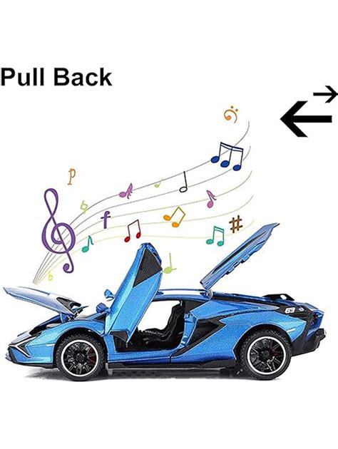 Lamborghini Sian FKP 37 Diecast Metal Model Car - Blue (L12-110) – Toyloft