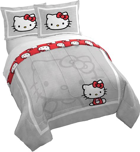 Jay Franco Sanrio Hello Kitty Queen Duvet Cover and Sham Set - 3 Piece ...