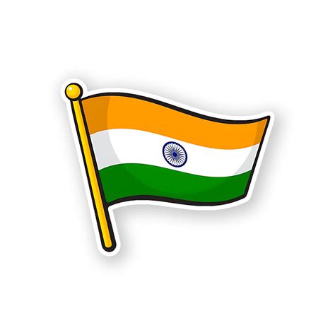 Cute Indian flag Sticker – sticckiz.com