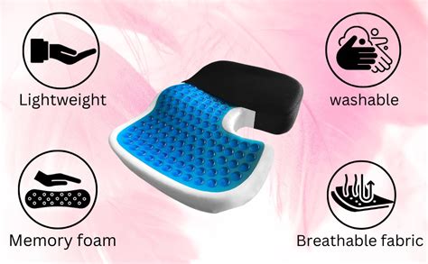 GOPAD Memory Foam Orthopedic Coccyx Cushion, Gel Cushions Seat for Car ...