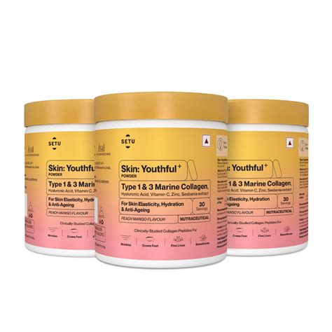 Buy Setu Skin Youthful Marine Collagen Powder with Biotin for Women ...