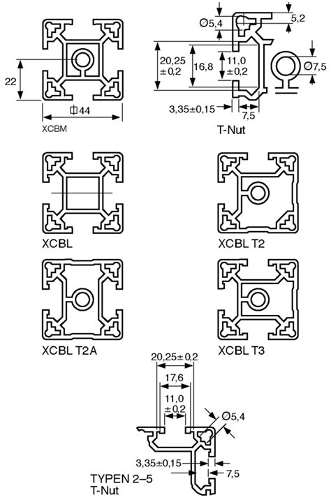 XCBM 3X44 FlexLink | FlexLink Silver Aluminium Profile Strut, 44 x 44 ...