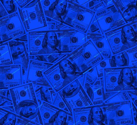 Blue 100 Dollar Bills Cash Money Seamless Digital Paper Background ...