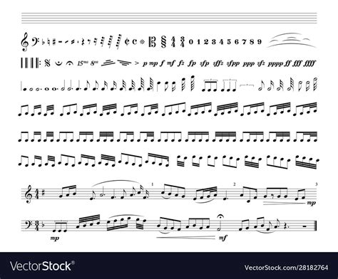 Music notes and symbols Royalty Free Vector Image