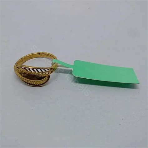 Color Jewellery Labels - 100 x 15mm (70mm Printable) Light Green Color ...
