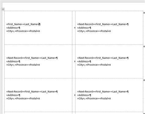 How to Print Labels Using Mail Merge in Word 的图像结果