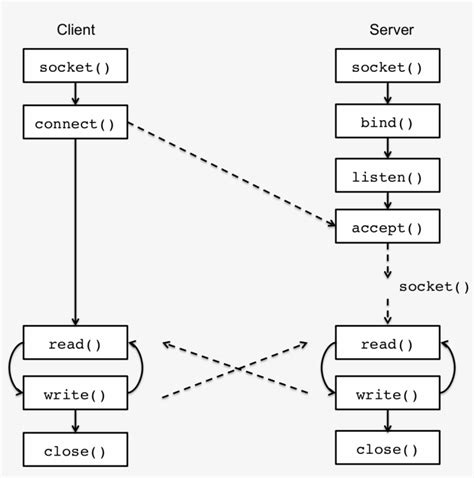 Image result for Server Client Socket Profgramming State Diagram