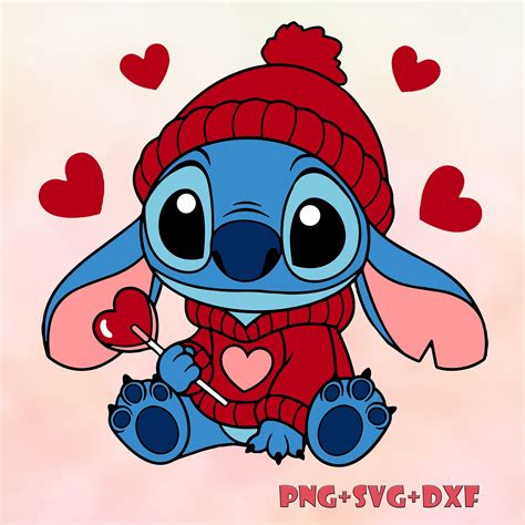 Stitch Valentine Candy Heart PNG SVG Love Svg Valentines Day Svg Image ...