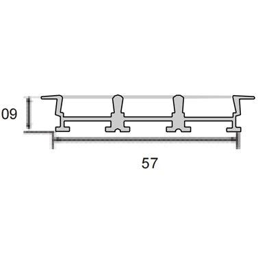 JS-JAS LP 03-01(Triple) Recessed Alluminium Profile For Strips