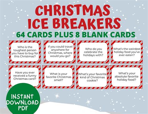 Free Printable Christmas Icebreaker Games - Printable Yearly Calendar