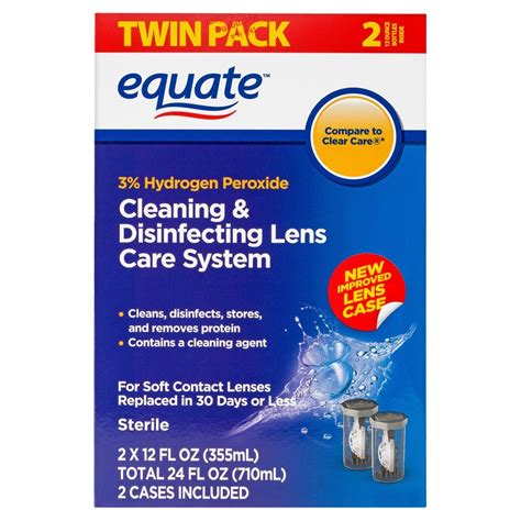Buy Equate Contact Lens Solution Cleaning & Disinfecting Lens Care 12 ...