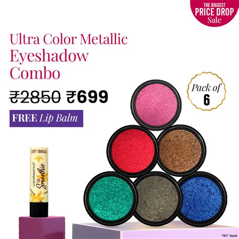 Buy Ultra Color Graphic Eyeshadow (Pack of 6) + a FREE Lip Smoothie wo ...