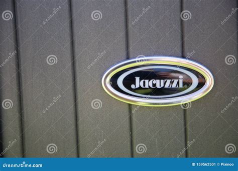 Close Up on the Jacuzzi Logo. Jacuzzi is the Name of a Trademark Whirlpool Bath, Named after the ...