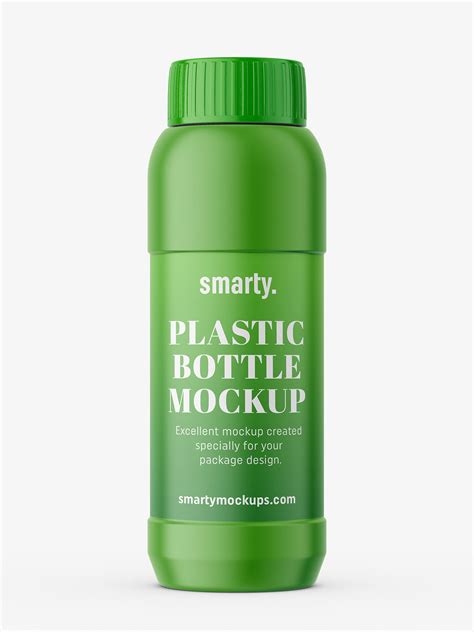Small plastic matt bottle mockup - Mockups Design
