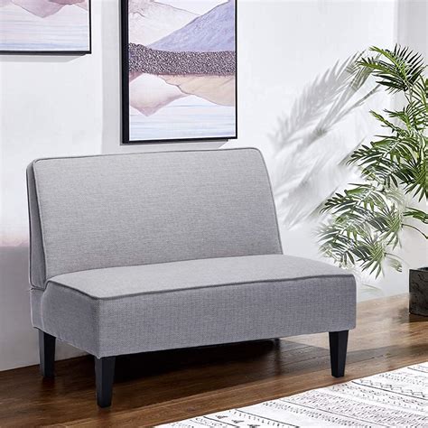 Yongqiang Gray Upholstered Loveseat Settee for India | Ubuy