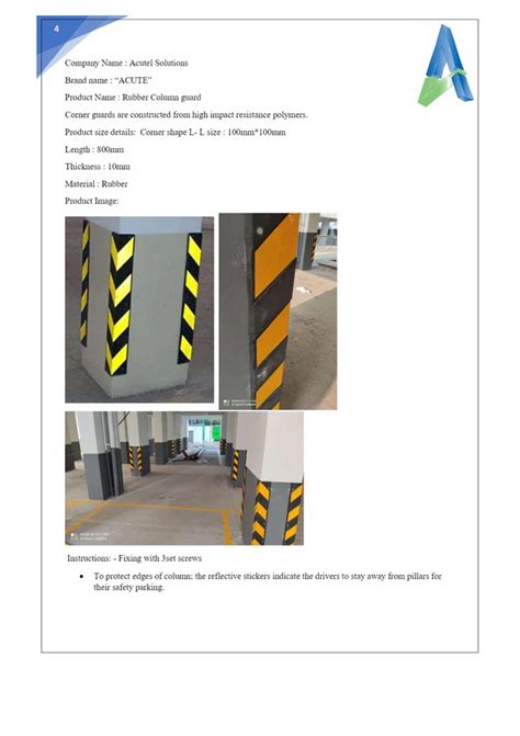 Rubber Corner Guards - Rubber Column Guard For Individual Car Parking ...