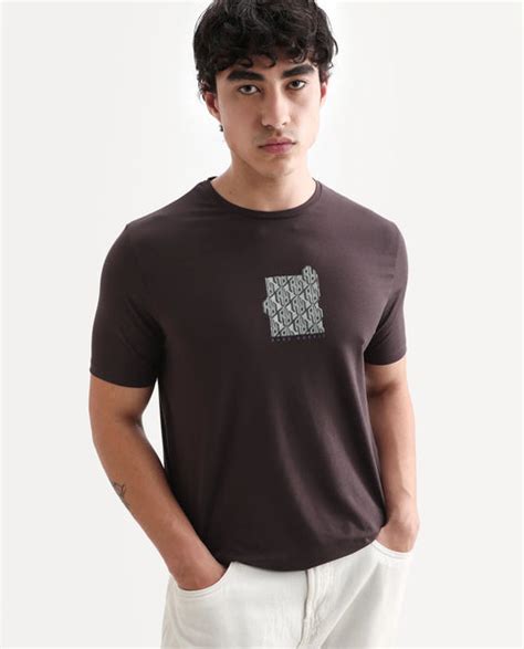Buy Feso - Dark Brown Regular Fit Graphic Print T-Shirt| Rare Rabbit