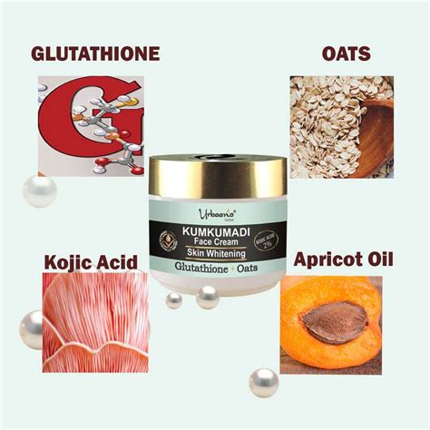 Urbaano Herbal Kumkumadi Skin Whitening - Glutathione & Oats Cream for ...