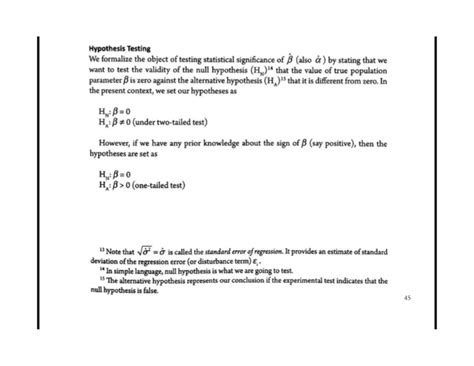 Hypothesis Testing - Basic Econometric Analysis - Studocu
