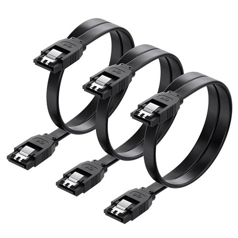 Cable Matters (3 Pack) Straight 6.0 Gbps SATA III Cable - 18 Inches ...