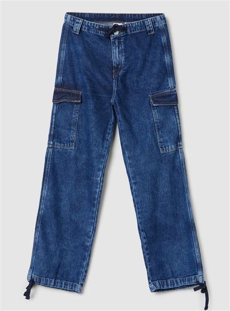 Buy Girls Washed Slim Straight Parachute Jeans Online at just Rs. 899.0 ...