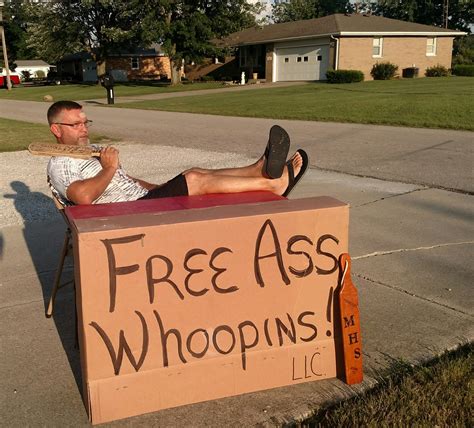 Man offers free ass whoopins