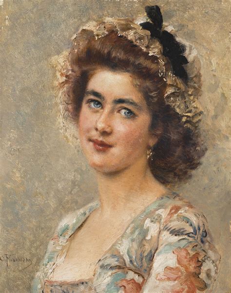 Konstantin Makovsky - Portrait of a Girl Wearing a Cap | Portrait, Ukrainian art, Artwork