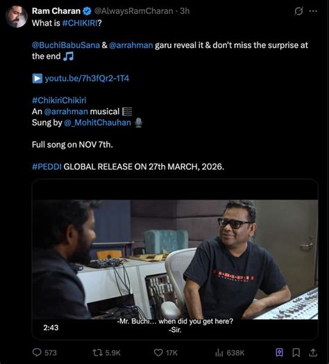 Chikiri in Ram Charan's Peddi: AR Rahman, Buchi Babu decode meaning of ...