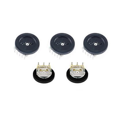 CentIoT - Gear Potentiometer Single Pot Dial Volume Switch 3PIN 16 x ...