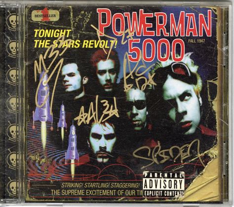 Lot Detail - Powerman 5000 Signed “Tonight The Stars Revolt!” CD Cover