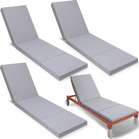Amazon.com : Pinkunn Chaise Lounge Cushion Waterproof Outdoor Lounge ...