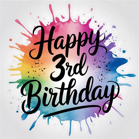 Free Download Happy 3rd Birthday