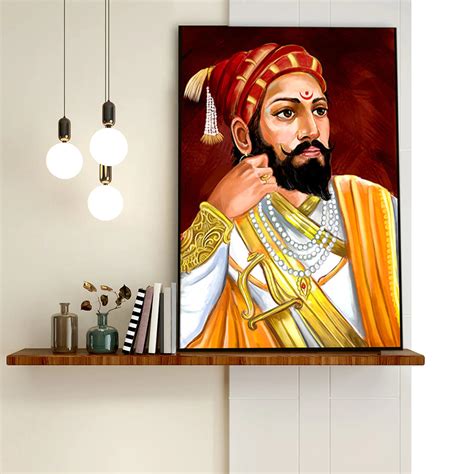 Eurotex Shivaji Maharaj, Canvas Printed, Painting For Home