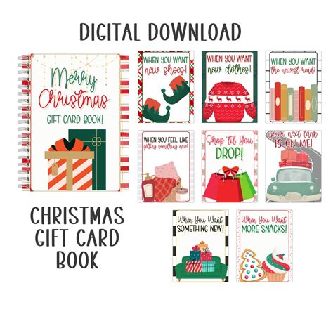 Printable Christmas Gift Card Book | Christmas Gift Card Holder ...
