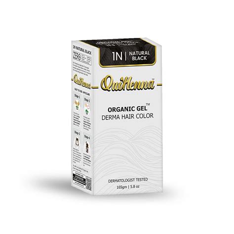 QuikHenna Organic Hair Colour Derma Gel 1N Natural Black 165gm ...