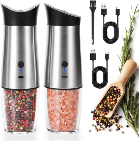 2023 Gravity Electric Salt and Pepper Mill Set, Pepper Mill, Salt Mill ...