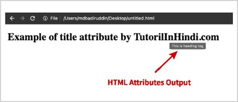 HTML Attributes in Hindi (HTML Attributes क्या है) - Tutorial in Hindi