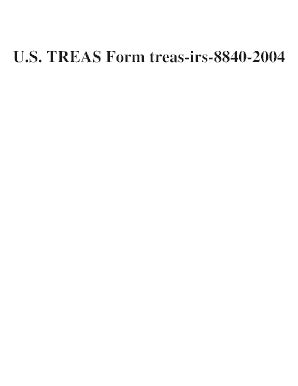 Fillable Online U.S. TREAS Form treas-irs-8840-2004 Fax Email Print ...