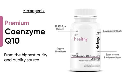 HERBAGENIX Coq10 Coenzyme Q10 300mg With Alpha Lipoic Acid Ala, Omega 3 ...