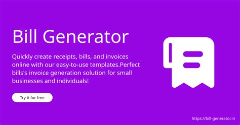 Bill Generator - No.1 Bill Generator Tool
