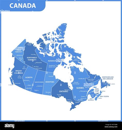 Detailed Map Of Canadian Provinces