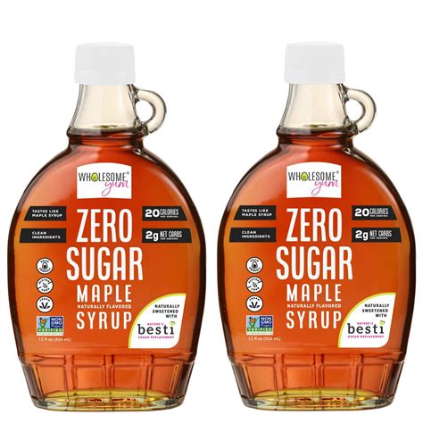 Zero Sugar Maple Syrup (Keto Maple Syrup) With Monk Fruit & Allulose (2 ...